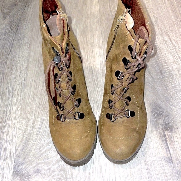 Chunky Platform Combat boots green - Picture 5 of 9